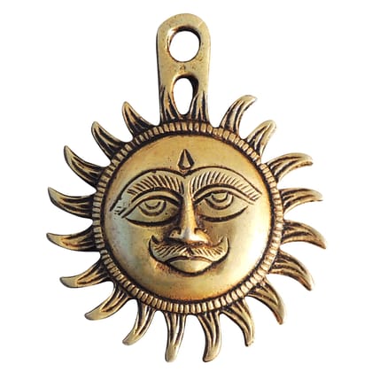Brass Wall Hanging Showpiece Sun, Suraj Statue, Height : 3.5 Inch (BSMAS1689 B)