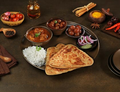 Chicken Tikka Masala Thali Meal