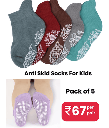 Dollar Pack of 5 Cotton Boy's Ankle Length Socks ( Multicolor )