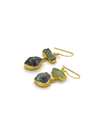 Dainty Two Stone Earrings