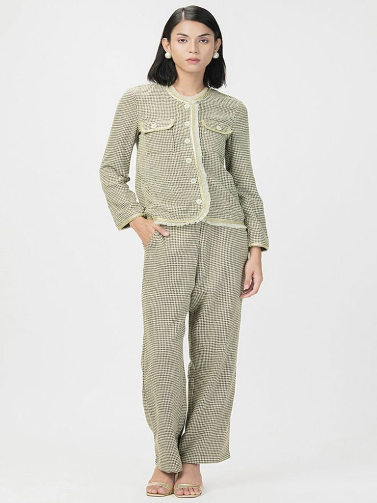 Winter Olive Tweed Set