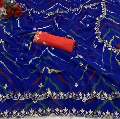 Fancy designer Lahariya saree