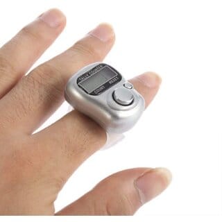 (Pack of 1) Finger Ring Digital Tally Counter | 4-Digit LED Display Clicker for Jaap Mala & Tasbeeh