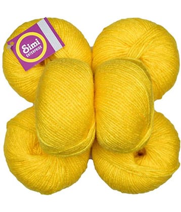 SIMI ENTERPRISE 100% Acrylic Wool Kacha Pila (6 pc) Baby Soft 4 ply Wool Ball Hand Knitting Wool/Art Craft Soft Fingering Crochet Hook Yarn, Needle Knitting Yarn Thread Dyed