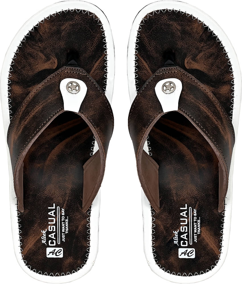 Chappal Wala Brown Men's Thong Flip Flop
