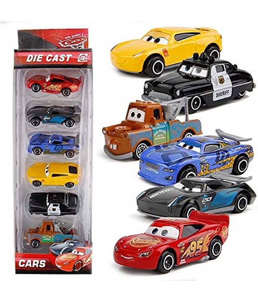 FEDIFU Mini Metal Die Cast Car Set of-6 Toy Vehicle Play Set Free Wheel High Speed Unbreakable Car for Kids, Small Racing Car for Exciting Playtime Adventures, Movie Vehicles Car for Kids