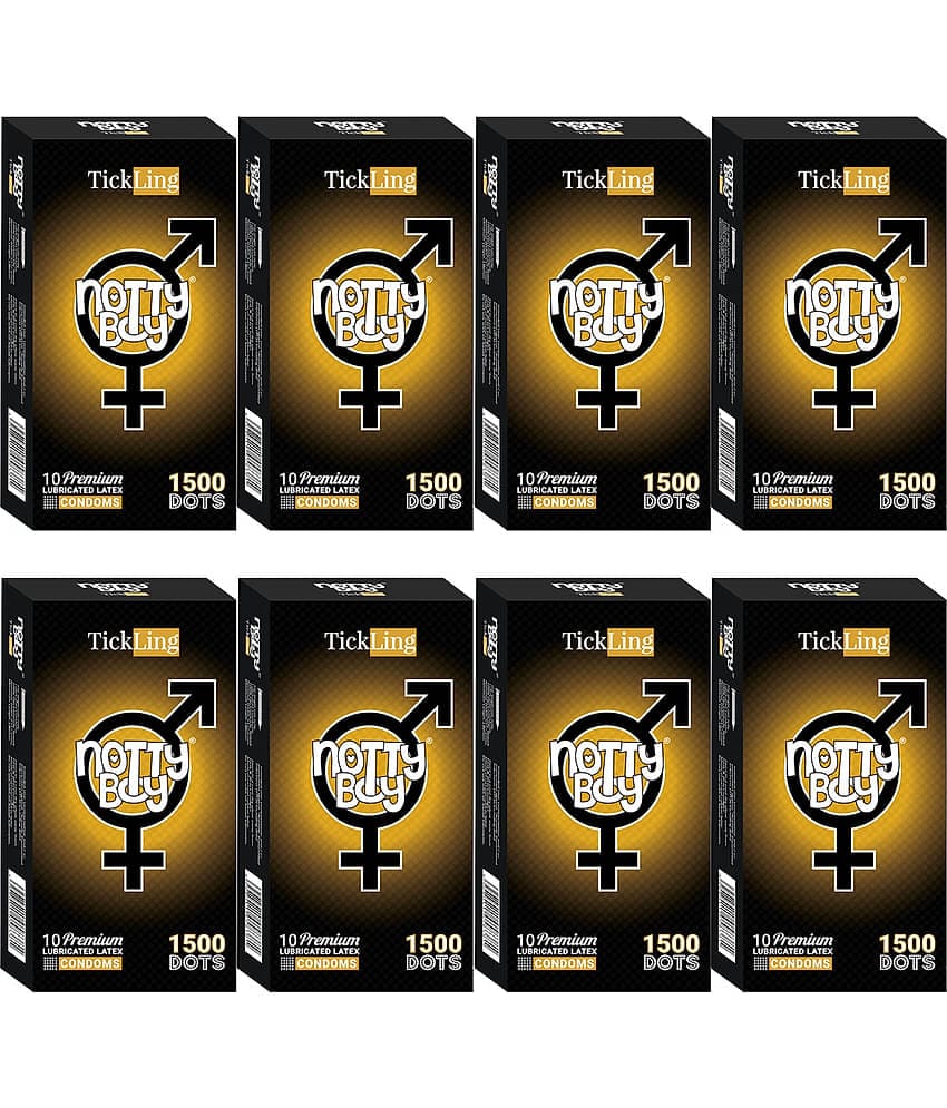 NottyBoy Extra, 1500 Dots, Condoms For Men  - Pack of 80