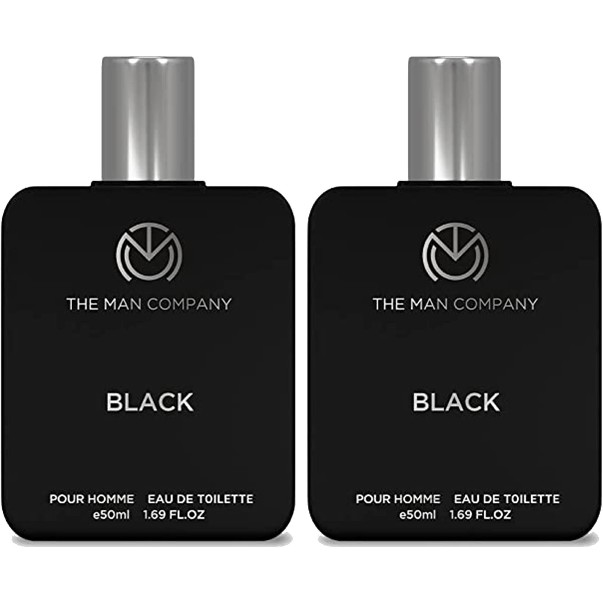 The Man Company Men Black Edt - 50Ml*2, 100 Millilitres| | Premium Long Lasting Fragrance Spray | Lavender Scent Liquid Perfume | Perfume gift for friend | Anniversary fragrance gift set | Gift Set For Husband, Boyfriend The Man Company Men Black Edt - 5
