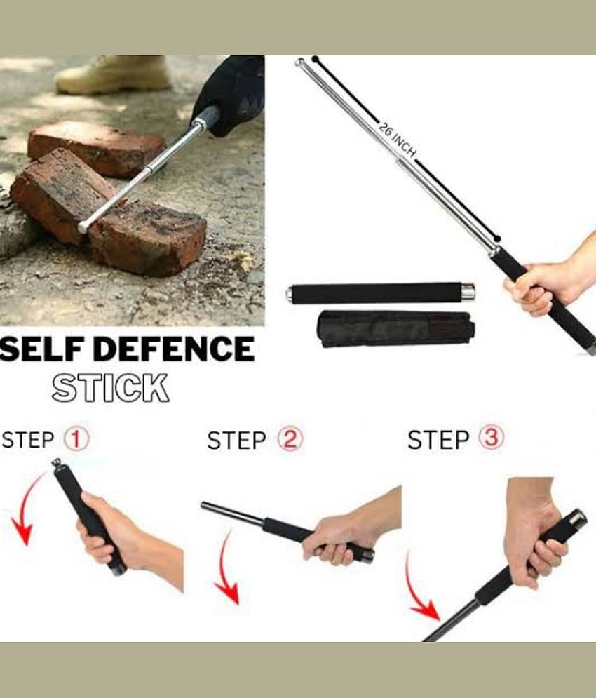 QitmirMKT Self Defense Stick Rod Safety Survival Camping Hiking Safety Rod ( Pack of 1 )