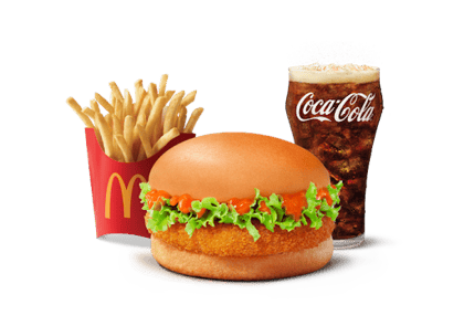 Korean Mc Aloo Tikki Burger Combo (M)