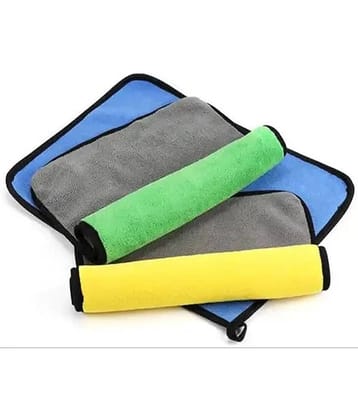 Bizarro.in Multicolor 800 GSM Microfiber Cloth For Automobile ( Pack of 3 )