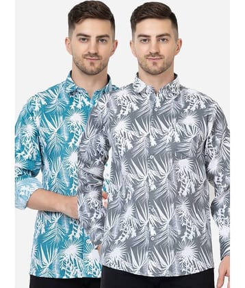 FREKMAN 100% Cotton Regular Fit Printed Full Sleeves Men's Casual Shirt - Multi ( Pack of 2 )