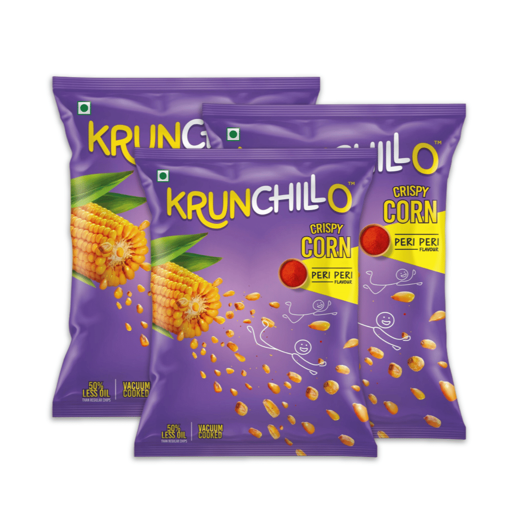 Krunchillo Crispy Corn Peri Peri, 30 gm - Pack of 6