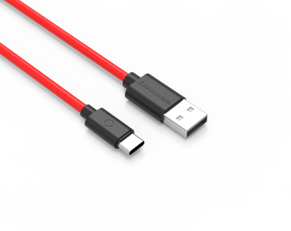 Twance T21R TPE - Type C to USB Charging & data transfer Cable, 1.25 M, Red