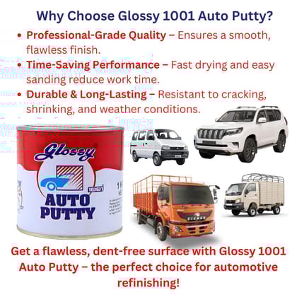 1001 Auto Putty Grey | High-Strength, Fast-Drying & Easy Sanding Filler | Ideal for Car Dent Repair, Bodywork & Smoothing Imperfections | Superior Adhesion & Durable Finish 1001 Auto Putty Grey | High-Strength, Fast-Drying & Easy Sanding Filler | Ideal for Car Dent Repair, Bodywork & Smoothing Imperfections | Superior Adhesion & Durable Finish