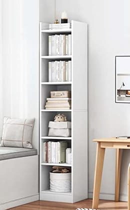 Lukzer 6 Layer Engineered Wood Bookshelf Multipurpose Home Decor Storage Rack Showcase Organizer for Living