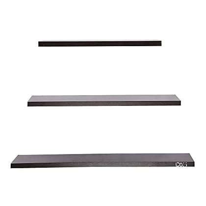 DAS Wall Mounted Engineered Wood Wall Décor Contemporary Style Shelf/Shelves Display Rack for Living Room (3 Shelves)- Haley
