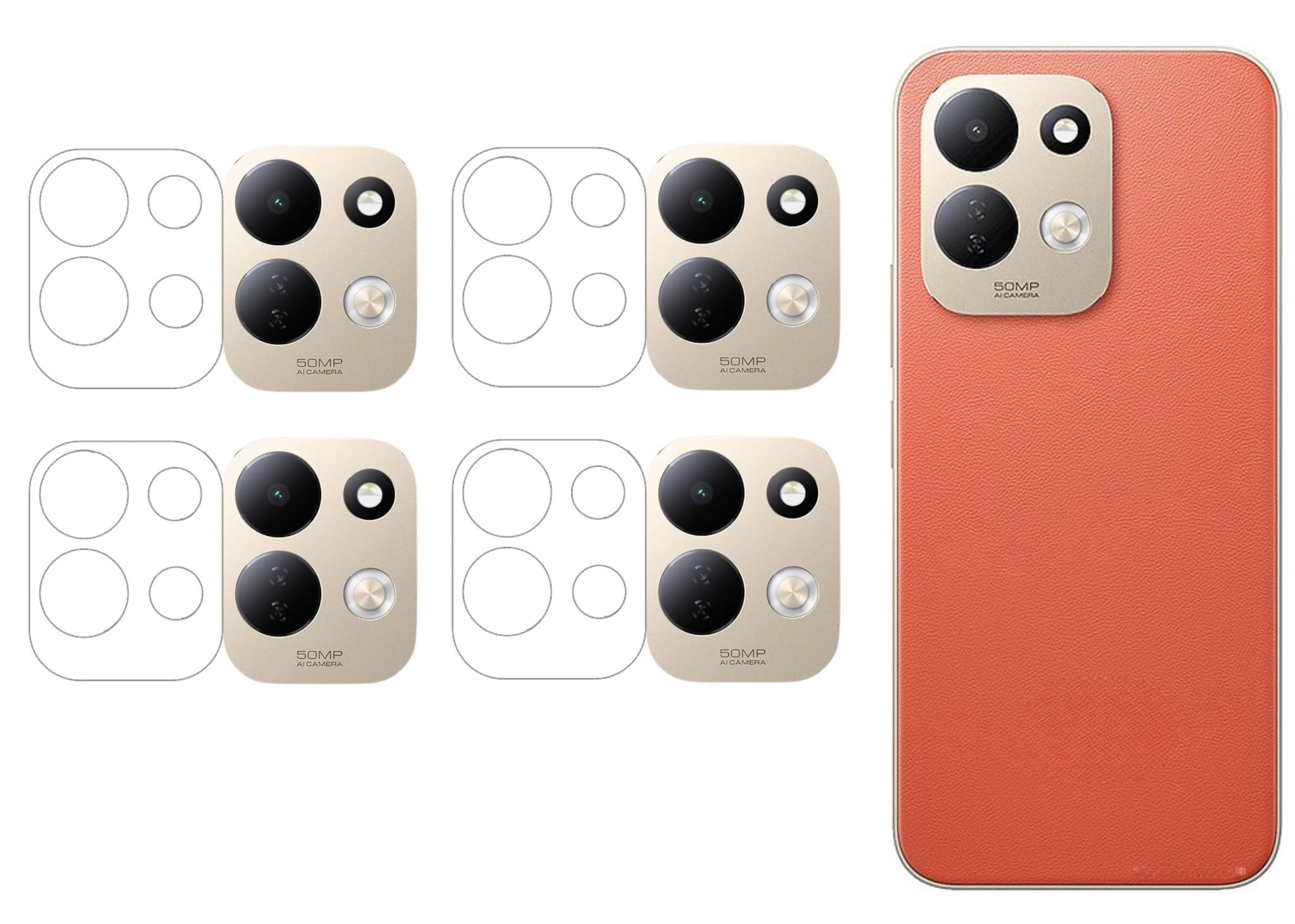 ISAAK Back Camera Lens Protector compatible for Redmi 17 5G (Pack of 4)