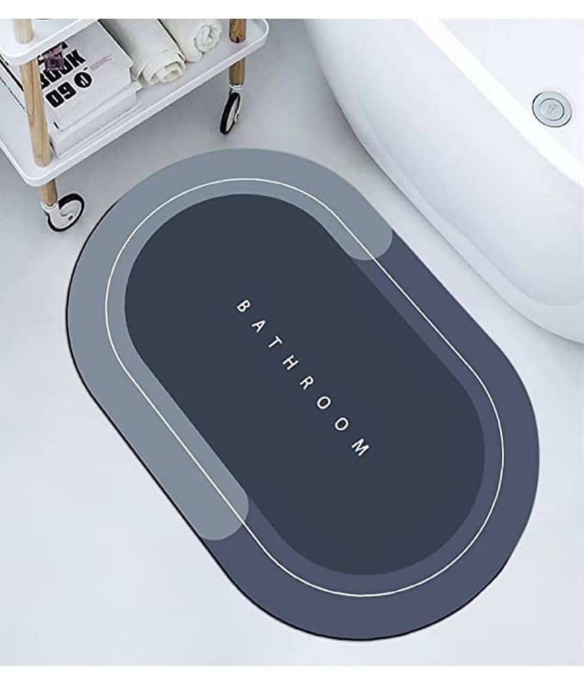 mahek accessories Anti-skid Rubber Bath Mat 40x60 cm ( Pack of 1 ) - Blue