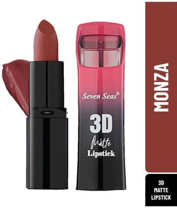 Seven Seas 3D Matte Lipstick | Long Lasting | Waterproof Matte Lipstick for Women(Monza)