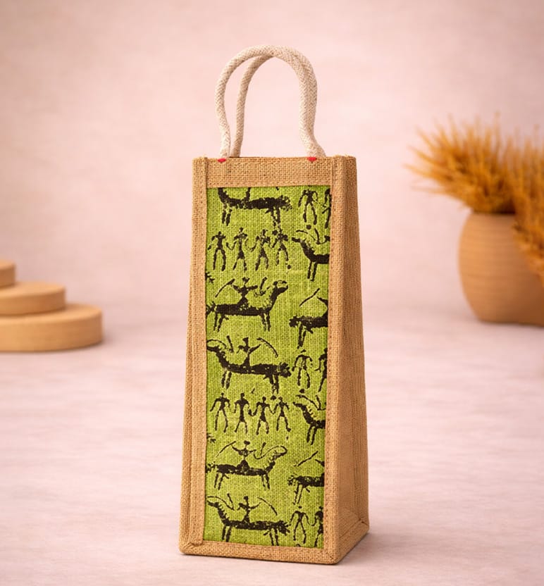 Handmade Eco-Friendly Jute Bottle Bag