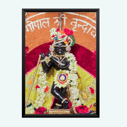 NOKKES Radha Raman ji Vrindavan Radha Raman Thakur Ji Photo Frames Religious Photo frame 5X7 Inch Photo Frame_QWW58