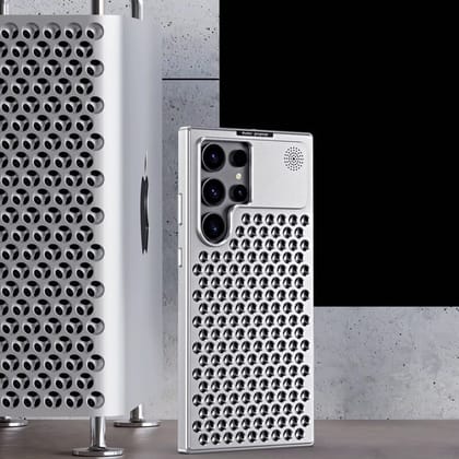 Royal Silver Metallic Luxury Cover-Samsung Galaxy S22 Ultra