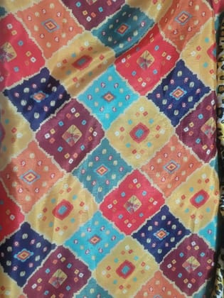 Premium Multicolor Chinon Patchwork Print Fabric | 5 Meter | Unstitched Dress Material | 44 Inch Width