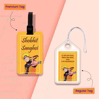Personalized Bag Tags for Kids - Set of 5 - Ninja Design-Regular Bag Tags