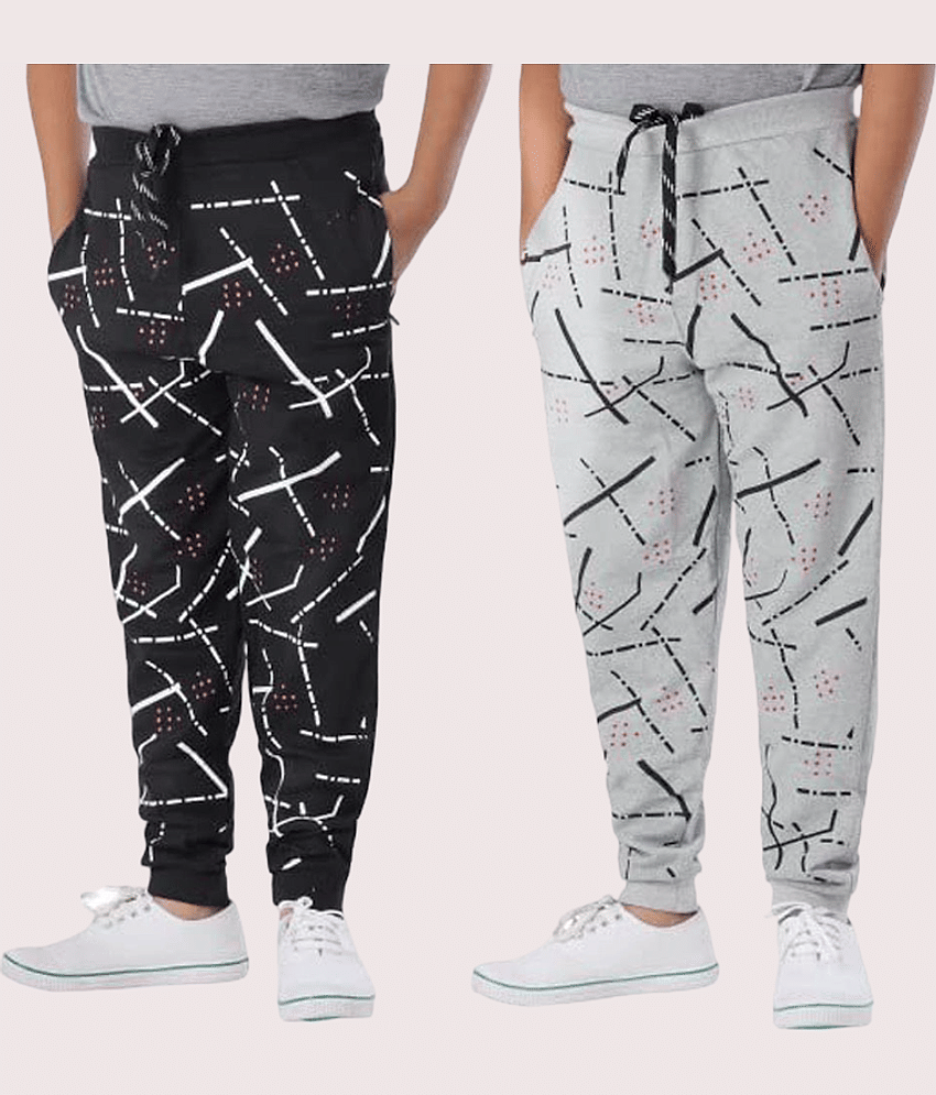 Paryag Pack of 2 Boys Cotton Trackpant ( Multicolor )