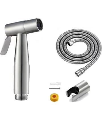 BATHONIX SS-304 Grade Health Faucet with 1m HosePipe & Hook Stainless Steel Health Faucet (Water Sprayer)