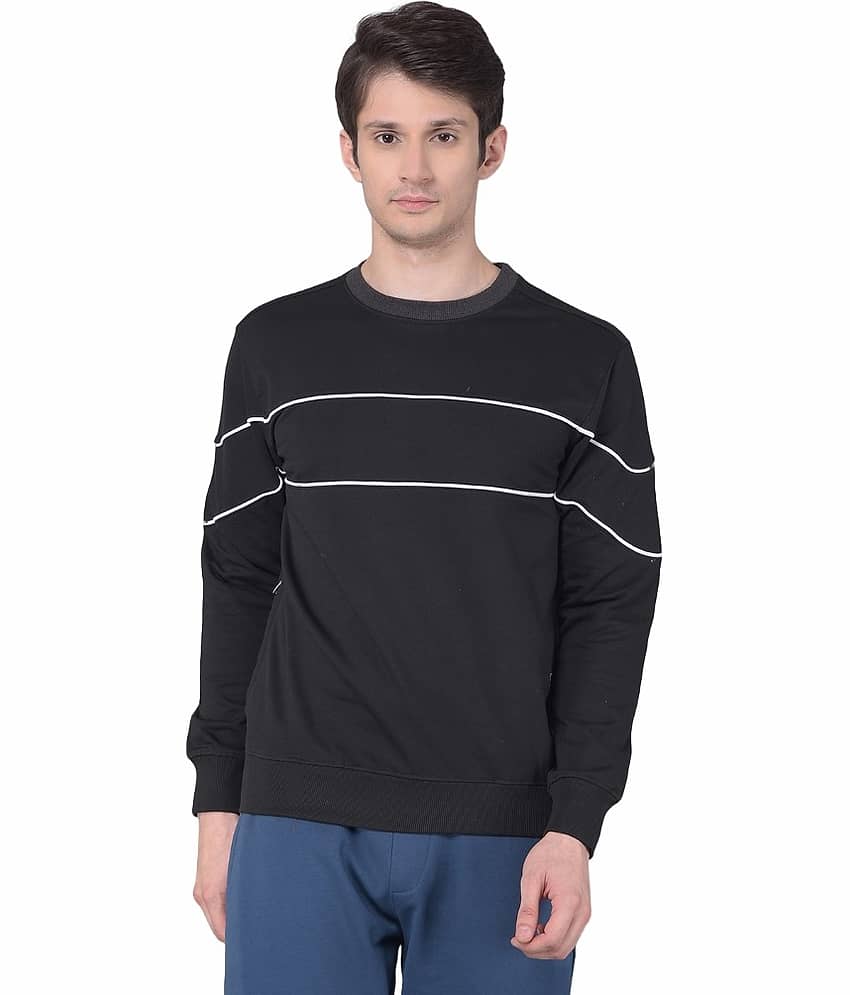 Dollar Cotton Round Neck Men's Sweatshirt - Black ( Pack of 1 )