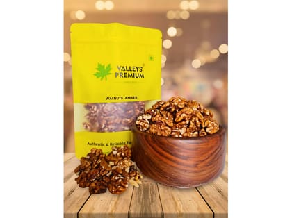 Valleys Premium Kashmiri Amber Walnut Kernels Vaccum Pack (AKHROT GIRI) - 400 Gram