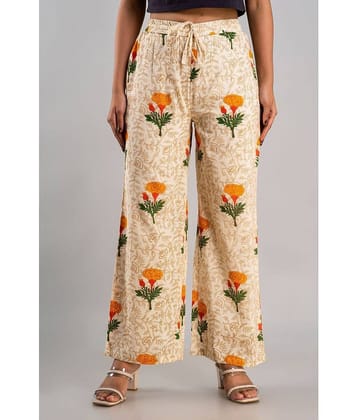 MAUKA - Beige Rayon Women's Palazzo ( Pack of 1 )