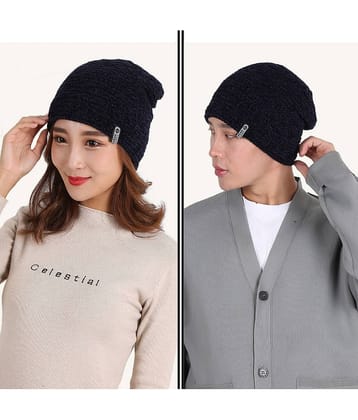 Edifier Woollen Winter Cap for Men & Women (Pack of 2)