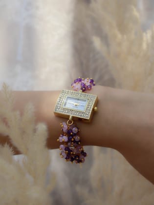 Vivian Purple Wrist Watch-Purple