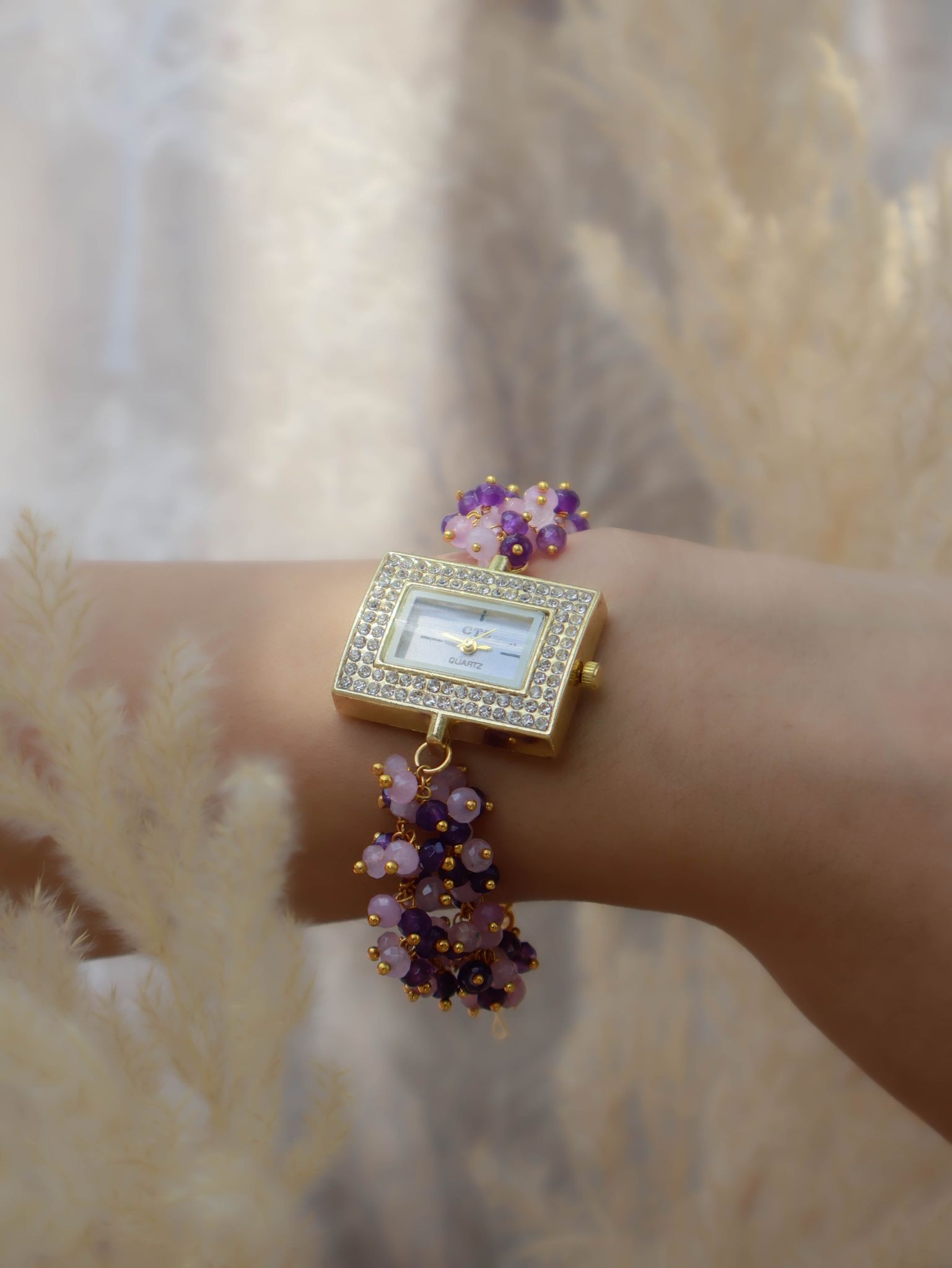 Vivian Purple Wrist Watch-Purple
