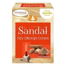 Patanjali Sandal Dry Dhoop Cones 20N