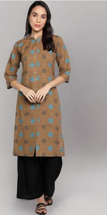 Cotton Abstract Print Front Slit Kurti