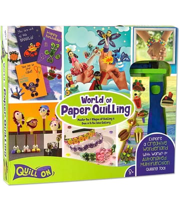Quill On World of Paper Quilling - Fun Craft Kit - Perfect Gift for Girls and Boys of 8 Years and Above