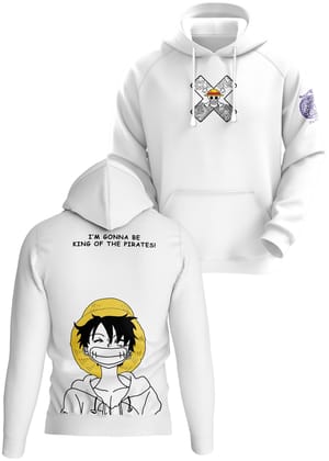 Straw Hat Luffy Hoodie-White / L