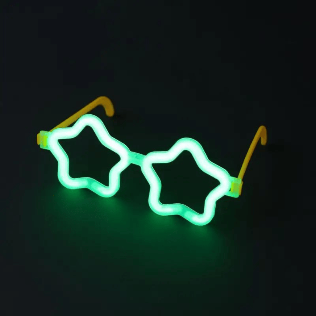 Glow In The Dark Star Shaped Shades Green Neon Glasses Eyewear Glow Stick Glasses for Kids Teens Adults Supplies-1 Pack-Green - Party and Festive Needs | Buy online on ZillyBuy