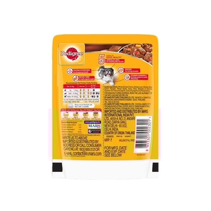 Pedigree Grilled Liver Chunks Flavour in Gravy with Vegetables Adult Wet Dog Food 70g