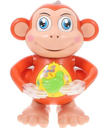 Monkey Toy with Musical Features Hand-Flapping and Left-Right Movements Toy for Kids (Multicolor)