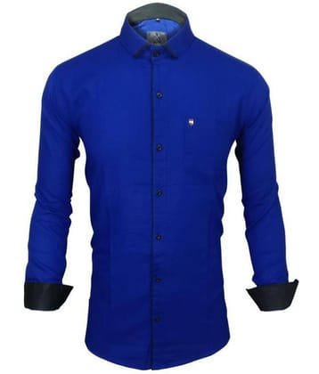 X-men 100 Percent Cotton Blue Solids Shirt