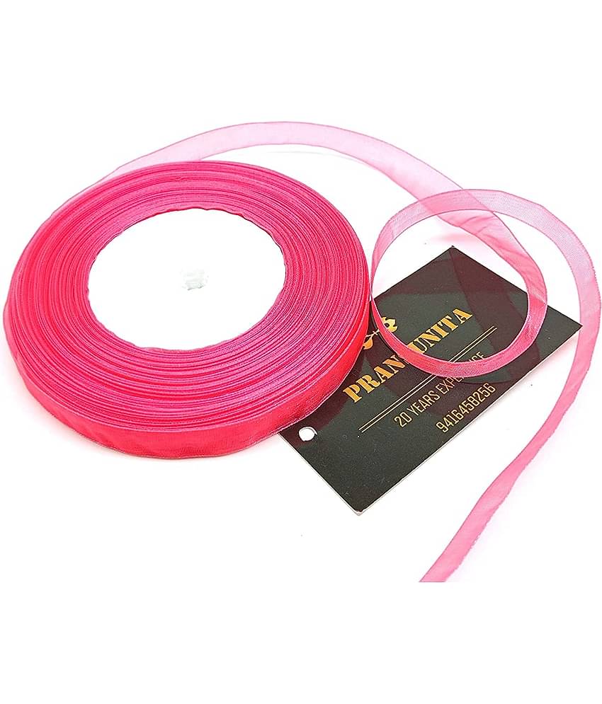 PRANSUNITA Sheer Chiffon Organza Satin Ribbon, 1/2 inch Wide, 20 Yard Length for Gift Wrapping, Wedding & Valentine's Birthday Packing, Bouquet Party Wreath Decoration, DIY Hair Accessories