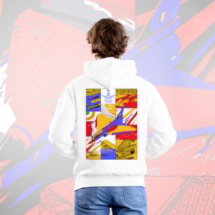 The Classic Tejas White Unisex Hoodie (Without Zip)-S