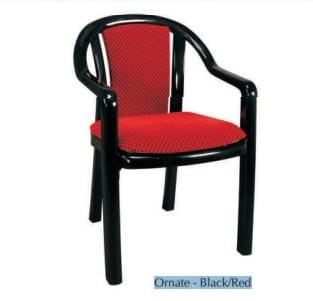 Ornate - Black/Red  chair