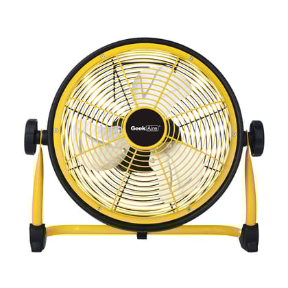 Geek Aire CF3SL Rechargeable 11 Inch Size Fan, 360° Adjustable Fan, 6000mAh Battery Operated Portable Table Fan, Long Run Time with Variable Speed Design, Perfect Rechargeable Fan for Home | Pow