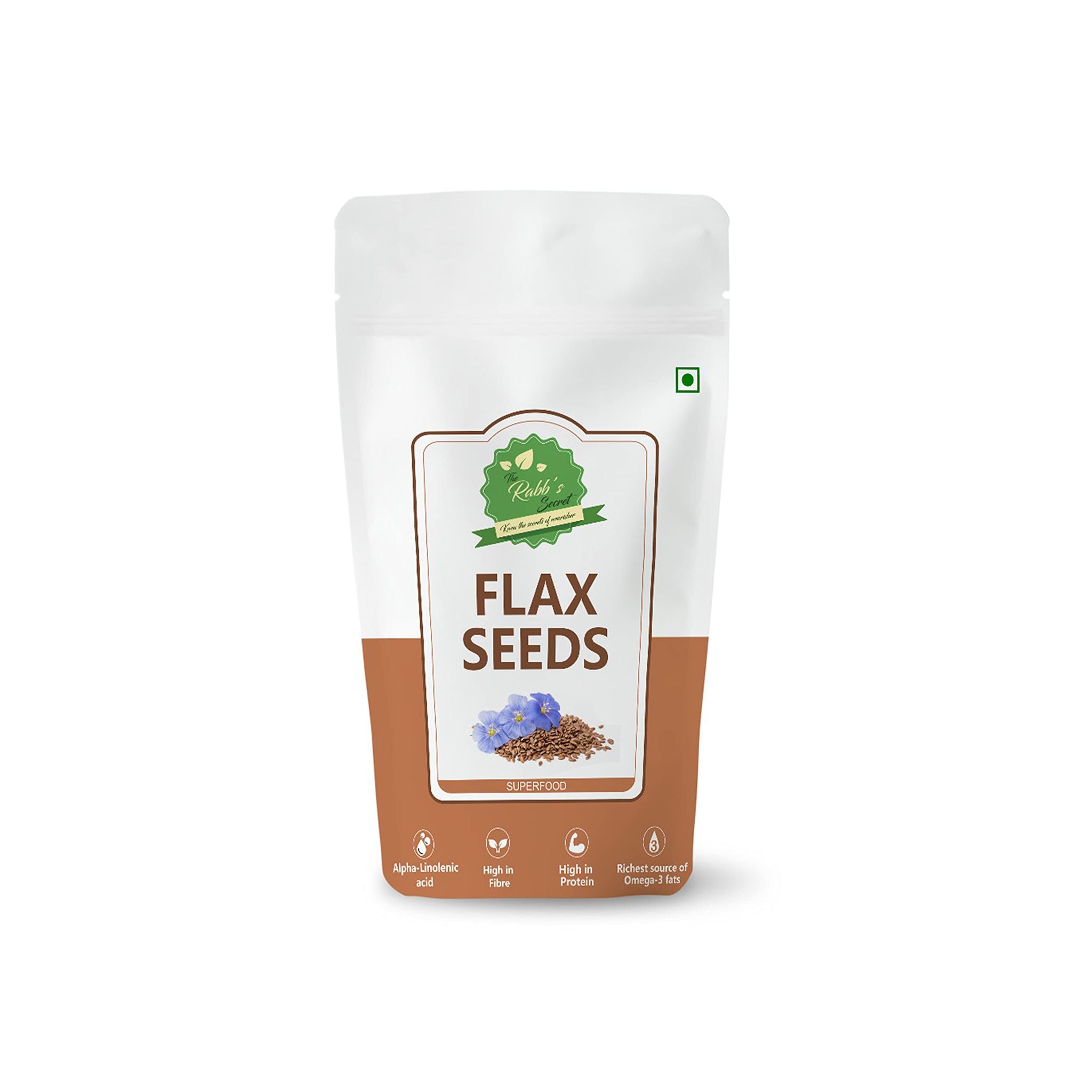 The Rabb's Secret - Raw Flax Seeds 400gm - Alsi Seeds for Weight Loss, Diet Food (Flax Seeds, 400gm)